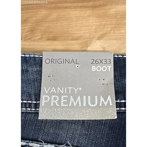 Vanity Blue Premium Original Bootcut‎ Jeans - Size 26x33 - Picture 8 of 10